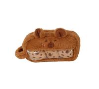 pipisweet Plush Doll Soft Stuffed Capybara Pen Bag Cartoon Cute Plush Pencil Pouch Animal Kawaii Stationery Bag Gift(D)