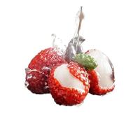 pipisweet Resin Color Changing Litchi Tea Pet Tea Accessories Household Office Fruits Decoration Play Toy(Type3)