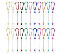 PIPITREE 22 PCS Beadable Keychains Bars Bulk 11 Colors DIY Beaded Keychain Making Kit for Women & Men Blank Creative Metal Key Chain Making Kit for Beads Crafts Jewelry Charms Custom Projects DIY Gift