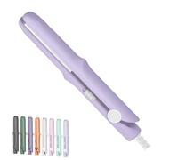 Pipiup Curling Iron, Mini Dual-Purpose Curling Iron, Pipiup MiniCurlingIron, Upgrade 2-in-1 Curling Wand and Flat Iron, for Women Short and Long Hairs, All Hair Types (Purple)
