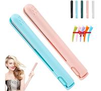 Pipiup Curling Iron, Minilocke Mini Iron Out with Dual Purpose, Pipiup 2 in 1 Hair Mini Curler, Ceramic Glaze Anti Scalding Compact and Portable for Women Short & Long Hairs (C+D)