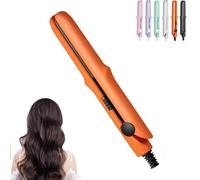 Pipiup Curling Iron,Pipipup Mini Dual Purpose Curling Iron,Hair Curler and Straightener 2 in 1,Portable USB Ceramic CurlingIron for Short Hair and Long Hair for Trave (Orange)