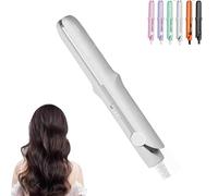 Pipiup Curling Iron,Pipipup Mini Dual Purpose Curling Iron,Hair Curler and Straightener 2 in 1,Portable USB Ceramic CurlingIron for Short Hair and Long Hair for Trave (White)