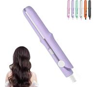Pipiup Curling Iron,Pipipup Mini Dual Purpose Curling Iron,Hair Curler and Straightener 2 in 1,Portable USB Ceramic CurlingIron for Short Hair and Long Hair for Trave (Purple)