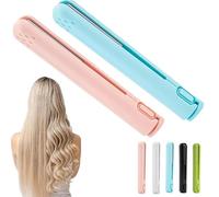 Pipiup Curling Iron,Pipiup Mini Dual Purpose Curling Iron,Portable Ceramic Wireless Auto Rotation Curling Irons,for Short & Long Hair (2PCS)