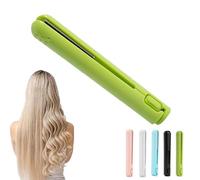 Pipiup Curling Iron,Pipiup Mini Dual Purpose Curling Iron,Portable Ceramic Wireless Auto Rotation Curling Irons,for Short & Long Hair (Green)