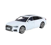 PIPJLCGE Miniature Replica Car Model 1:18 For Audi A6l Static Alloy Model Car Die-casting Simulation Exquisite Accessories Display Scale Die-cast Vehicle(White)