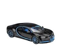 PIPJLCGE Miniature Replica Car Model 1:18 For Bugatti Chiron Simulation Static Scale Alloy Car Model Metal Model Ornaments Decoration Scale Die-cast Vehicle(Black)
