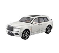 PIPJLCGE Miniature Replica Car Model 1:20 For Rolls Royce Cullinan Suv Static Mini Scale Zinc Alloy Model Car Die-casting Desktop Ornaments Scale Die-cast Vehicle(White)
