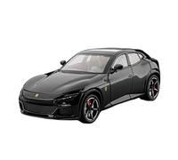 PIPJLCGE Miniature Replica Car Model 1:22 For Ferrari Purosangue Fuv Miniature Static Alloy Die-cast Car Model Bookshelf Ornaments Decoration Scale Die-cast Vehicle(Black)