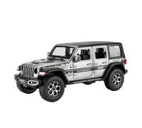 PIPJLCGE Miniature Replica Car Model 1:22 For Jeeps Wrangler Rubicon Static Miniature Zinc Alloy Metal Model Car Kit Collection Display Scale Die-cast Vehicle(Silver)