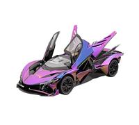 PIPJLCGE Miniature Replica Car Model 1:24 For Apollo Evo Miniature Static Scale Alloy Diecast Home Model Car Decoration Collectible Scale Die-cast Vehicle(Purple)