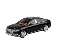 PIPJLCGE Miniature Replica Car Model 1：24 For Audi A8 Static Miniature Scale Alloy Model Car Diecasting Desktop Display Ornaments Scale Die-cast Vehicle(Black)
