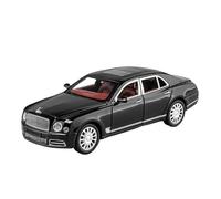 PIPJLCGE Miniature Replica Car Model 1:24 For Bentley Mulsanne Static Scale Zinc Alloy Die-cast Home Model Car Decoration Collectible Scale Die-cast Vehicle(Black)