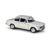PIPJLCGE Miniature Replica Car Model 1:24 For Bmw 2002ti Miniature Static Model Car Die-casting Simulation Metal Ornaments Decoration Scale Die-cast Vehicle(White)