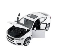 PIPJLCGE Miniature Replica Car Model 1：24 For Bmw X6 X6m Static Simulation Mini Alloy Metal Replica Car Model Desktop Ornaments Scale Die-cast Vehicle(White)