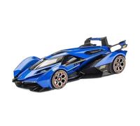 PIPJLCGE Miniature Replica Car Model 1:24 For Lamborghini V12 Gt Mini Static Scale Zinc Alloy Die-cast Car Model Office Ornaments Decoration Scale Die-cast Vehicle(Yellow)