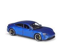 PIPJLCGE Miniature Replica Car Model 1:24 For Porsche Taycan Turbo S Miniature Scale Static Alloy Metal Die-casting Car Model Bookshelf Ornaments Scale Die-cast Vehicle(Dark Blue)