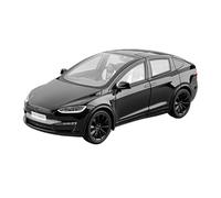 PIPJLCGE Miniature Replica Car Model 1:24 For Tesla X Suv Mini Simulation Alloy Car Model Bookshelf Ornaments Decoration Collection Scale Die-cast Vehicle(Black)