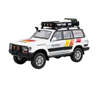 PIPJLCGE Miniature Replica Car Model 1:24 For Toyota Land Cruiser Lc80 Suv Mini Die-cast Alloy Car Model Exquisite Bookshelf Ornaments Decoration Scale Die-cast Vehicle(White)