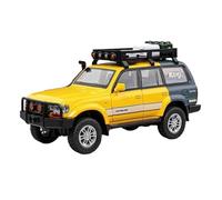 PIPJLCGE Miniature Replica Car Model 1:24 For Toyota Land Cruiser Lc80 Suv Mini Die-cast Alloy Car Model Exquisite Bookshelf Ornaments Decoration Scale Die-cast Vehicle(Yellow)