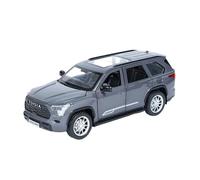 PIPJLCGE Miniature Replica Car Model 1:24 For Toyota Sequoia Suv Mini Scale Die-cast Simulation Alloy Metal Exquisite Model Car Ornaments Scale Die-cast Vehicle(Chrome)