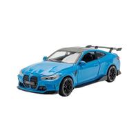 PIPJLCGE Miniature Replica Car Model 1:32 For Bmw M4 Static Scale Miniature Alloy Metal Car Model Ornaments Display Collection Scale Die-cast Vehicle(Blue)