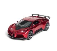 PIPJLCGE Miniature Replica Car Model 1/32 For Bugatti Centodieci 110th Anniversary Edition Die Cast Alloy Car Model Top Collection Scale Die-cast Vehicle (Color : Red)