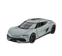 PIPJLCGE Miniature Replica Car Model 1:32 For Koenigsegg Gemini Mini Static Scale Car Model Alloy Simulation Model Ornaments Decoration Scale Die-cast Vehicle(Chrome)