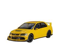 PIPJLCGE Miniature Replica Car Model 1:32 For Lancer Evolution Evo Mini Simulation Alloy Car Model Exquisite Off-road Vehicle Ornaments Decoration Scale Die-cast Vehicle(Yellow)