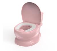 PipNest Realistic Potty Training Toilet - Flushing Sounds, Wipes Storage, Disposable Liners, Easy to Clean for Toddler Boys and Girls, Pink