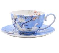 PIPONS Tea Cups Mugs Mugs Style Coffee Cup Set Luxury Gift Creativity Tea Cups and Coffee Cups Saucer Set Beautiful Ceramic Cups Cappuccino Cups (Color : C, Size : 200ml)