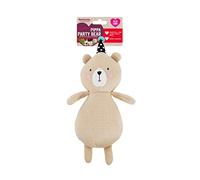 Pippa Party Bear, Plush Interactive Dog Toy - Beige