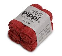 Pippi Baby wash cloths, pack of 4, made of terry cloth (rust red)