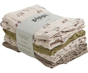 Pippi Babywear Kinder Windel Organic Cloth Muslin (8er Pack) Sheer Bliss-65x65 c