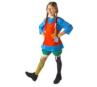 Pippi Longstocking costume disguise girl official (Size 4-6 years)
