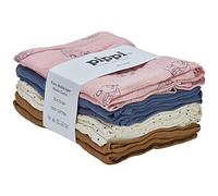Pippi Unisex Pack of 8 Absorbent Burp Cloths/Cloth Nappies