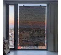 PIPRE Suction Cup Blackout Roller Blinds,Punch-free Retractable Balcony Sun Shade,Sunscreen Insulation Shading Curtain Window Blind Kitchen Office Car Privacy Screen 40cm x 60cm