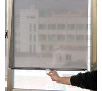 PIPRE Suction Cup Roller Blinds,Blackout Curtain,Punch-free Retractable Balcony Sun Shade,Sunscreen Insulation Shading Curtain Window Shade Blind Kitchen Office Car Privacy Screen 40cm x 125cm