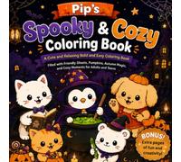Pip's Spooky & Cozy Coloring Book: A Cute and Relaxing Bold and Easy Coloring Book Filled with Friendly Ghosts, Pumpkins, Autumn Magic, and Cozy ... and Teens (Pip's Cozy Coloring Adventures)