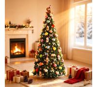 Piptyllite Foldable Telescopic Christmas Tree 1.8M with Teddy Bears