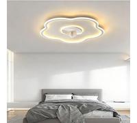 Piptyllite Smart Ceiling Fan with Lights,Cloud Shape LED Flush Mount Ceiling Fan,3 Color Temperature Dimming,Suitable for Bedroom
