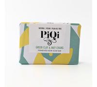 PiQi Kefir Soap Bar Green Clay and May Chang - Deep Cleansing, Exfoliating, Rich in Lactic Acid, Nourishing, Vegan (Natural, Palm-Oil Free)