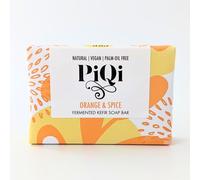 PIQI Kefir Soap Bar Orange & Spice - Exfoliating, Nourishing, Rich in Lactic Acid, Vegan (Natural, Palm-Oil Free)