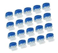 PIQIUQIU Cable connector for robotic mowers, 20 x connectors for boundary cables, repair kit for lawn robots, cable clamp, for connecting cable ends, crimp connectors
