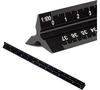 PIQIUQIU Triangular Ruler (30 cm) - Architectural Ruler, Aluminium, Solid, 1:20, 1:25, 1:50, 1:75, 1:100, 1:125