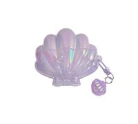 PIQIUZC Case for Airpods 4, Beautiful Creative Glitter 3D Purple Seashell Headphone Protective Shell for AirPods pro 3 2 Earphone Cover for Girls Women (for Airpods pro)