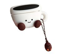 PIQIUZC Compatible with AirPods 4th Generation Case,Cute Cartoon Fun Coffee Cup Design R with Kawaii Pendant for Air Pod 4