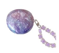 PIQIUZC Cute for Huawei Freeclip Earphone Case,Fashion Exquisite Gradient Purple Design Full Protective Headset Cover for Girls Women