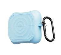PIQIUZC Delicate Case for Samsung Galaxy Buds 3/Buds 3 Pro,Cute Wave Texture Design Soft Comfortable Silicone Shockproof Earphone Cover (Blue)